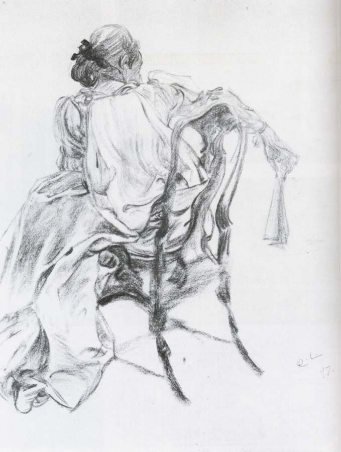 Rococo Model Charcoal